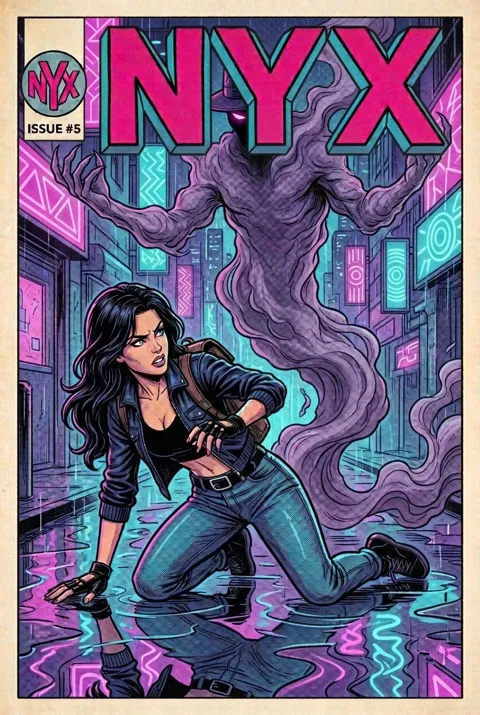 NYX Season 1 Issue 5 comic cover: Slip, Not Fall, starring Nikki and Nicotine