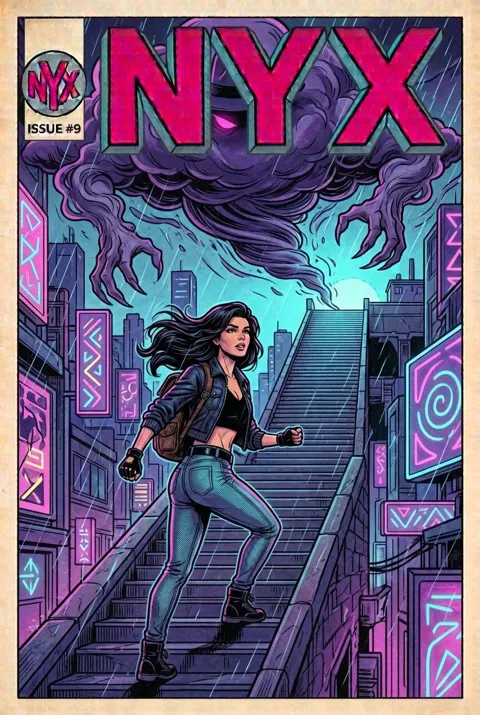NYX Season 1 Issue 9 comic cover: Rough Weeks, starring Nikki and Nicotine
